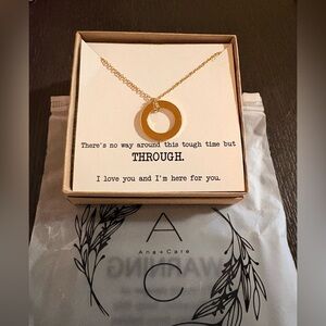 Gold Circle Pendant Necklace
